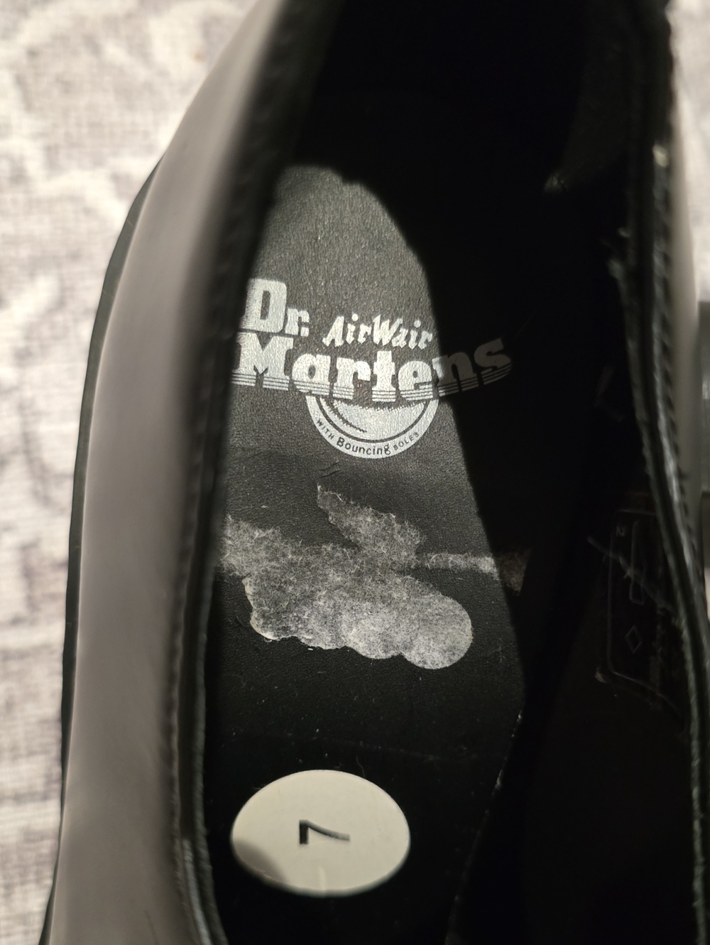 Dr. Martens Black Leather Platform Lug-Heel Slip-On Shoes with Yellow Stitching - Picture 2 of 5